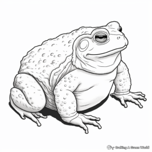 Fowler's Toad: North American Species Coloring Pages 1