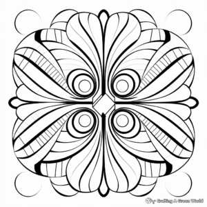 Fractal Symmetric Coloring Pages for Artists 1