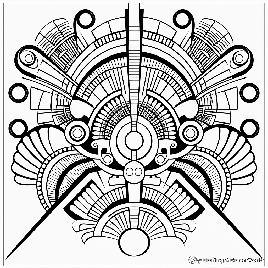 Fractal Symmetric Coloring Pages for Artists 2