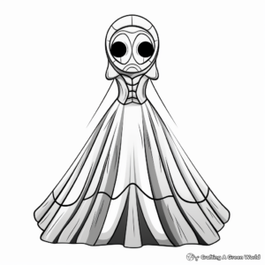 Free Downloadable Masquerade Ball Gown Dress Coloring Pages 4