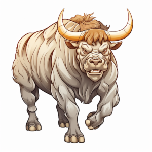 Free-Printable Angry Charging Bull Coloring Pages 1