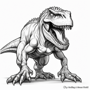 Free Printable Mighty T Rex Coloring Pages 2