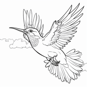 Free Printable Ruby Throated Hummingbird Coloring Pages 3