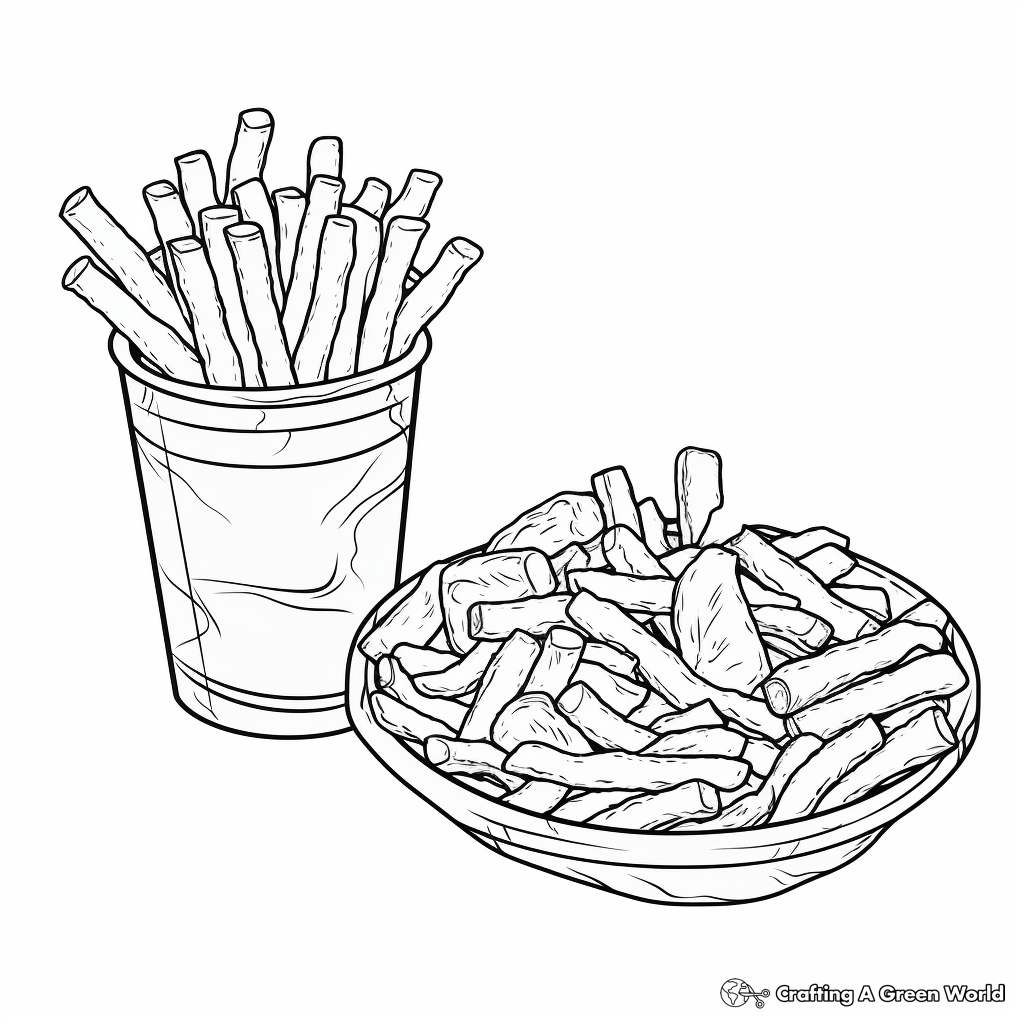 French Fries Coloring Pages: Kids' Favorite Snack 1