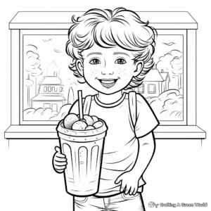 Fresh Blackberry Smoothie Coloring Pages 1