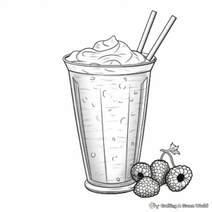 Fresh Blackberry Smoothie Coloring Pages 4
