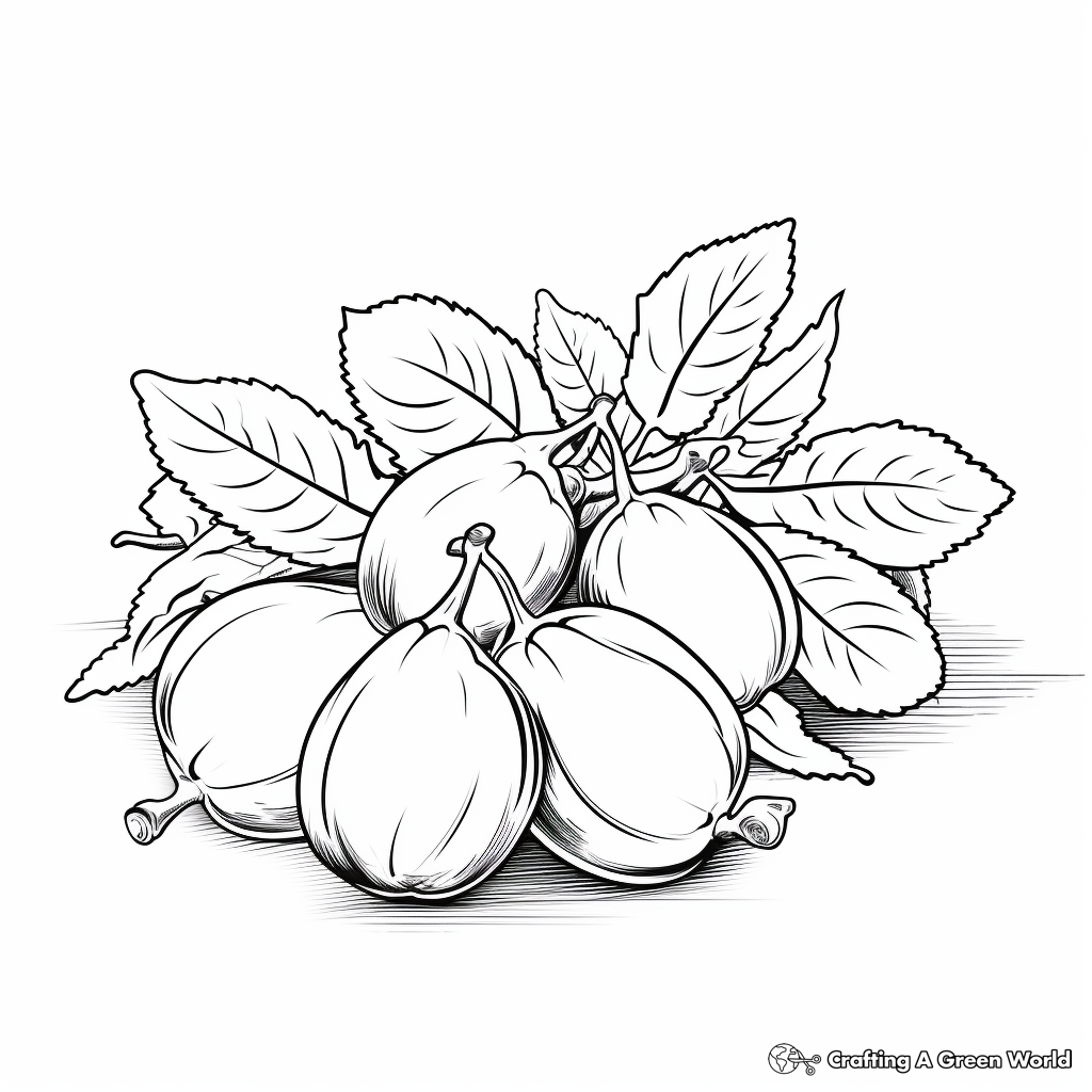 Fresh Figs Coloring Pages for Children 4