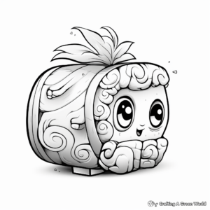 Fresh Sushi Rolls Coloring Pages 3
