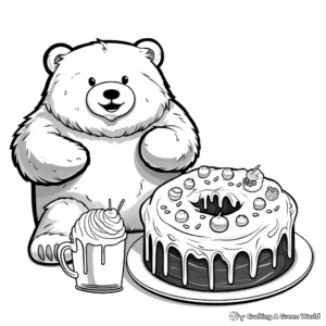 Freshly Baked Bear Claw Donut Coloring Pages 1