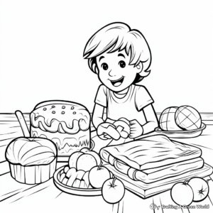 Freshly Baked Bread Coloring Pages 1