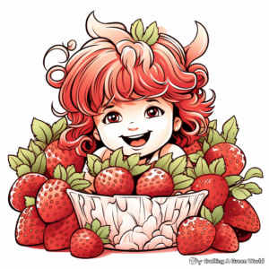 Freshly Picked Strawberry Coloring Pages 3