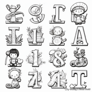 Fridge Magnets-themed Colorable Alphabet Pages 4