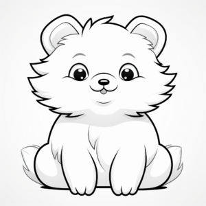 Friendly Arctic Fox Coloring Pages 3