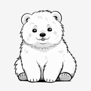 Friendly Arctic Fox Coloring Pages 4