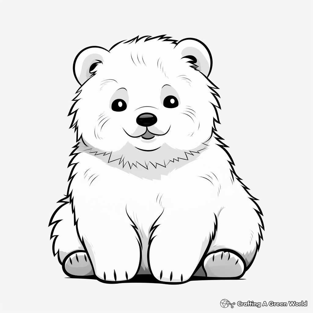 Friendly Arctic Fox Coloring Pages 4