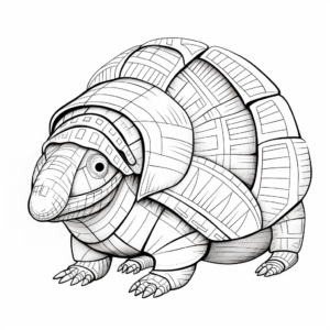 Friendly Armadillo Coloring Pages for Kids 2