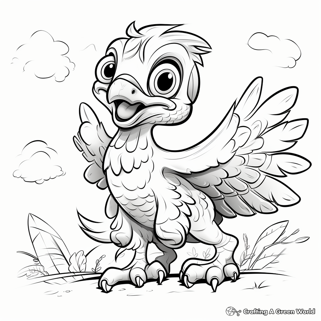 Friendly Atrociraptor Characters for Children to Color 3