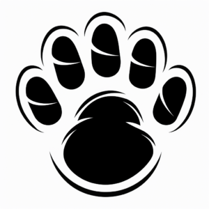 Friendly Bear Paw Print Coloring Pages for Kids 1