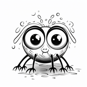 Friendly Big-Eyed Frog Coloring Pages 3