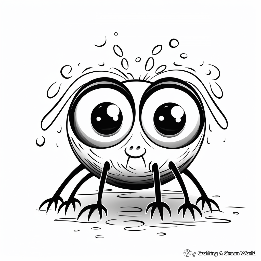 Friendly Big-Eyed Frog Coloring Pages 3
