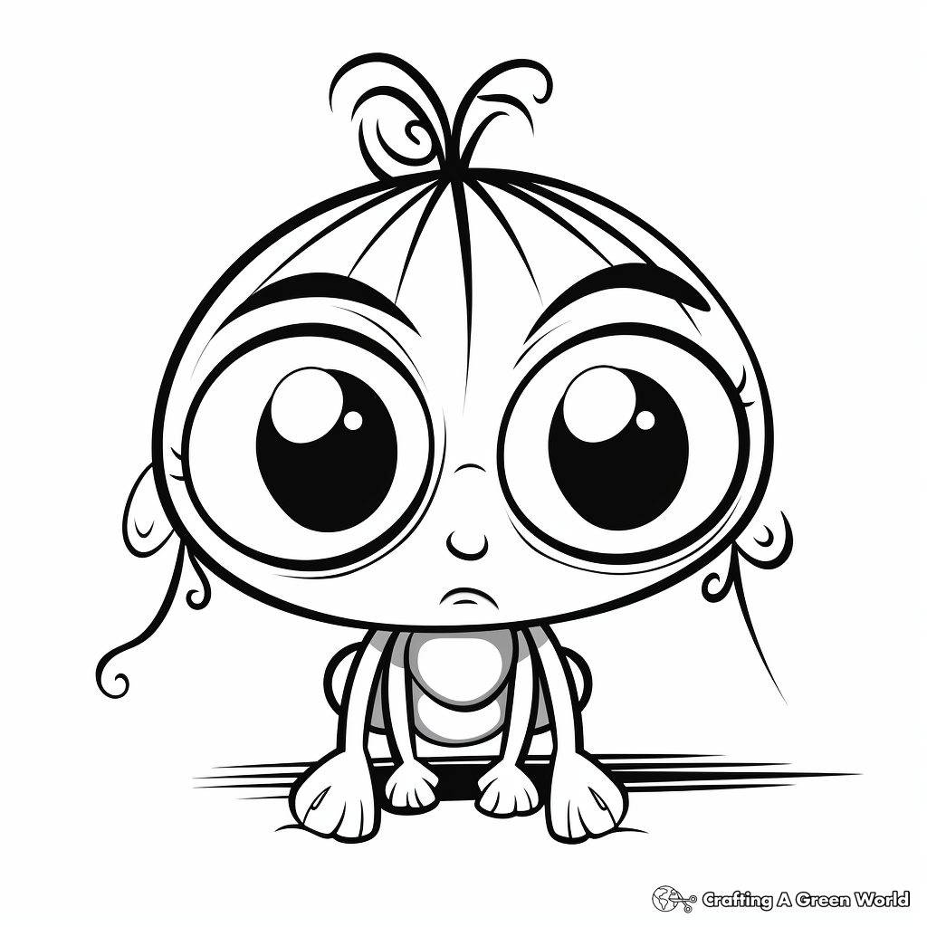 Friendly Big-Eyed Frog Coloring Pages 4