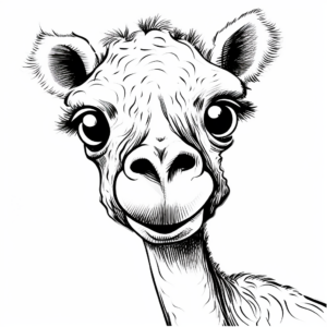 Friendly Camel Face Coloring Pages 4