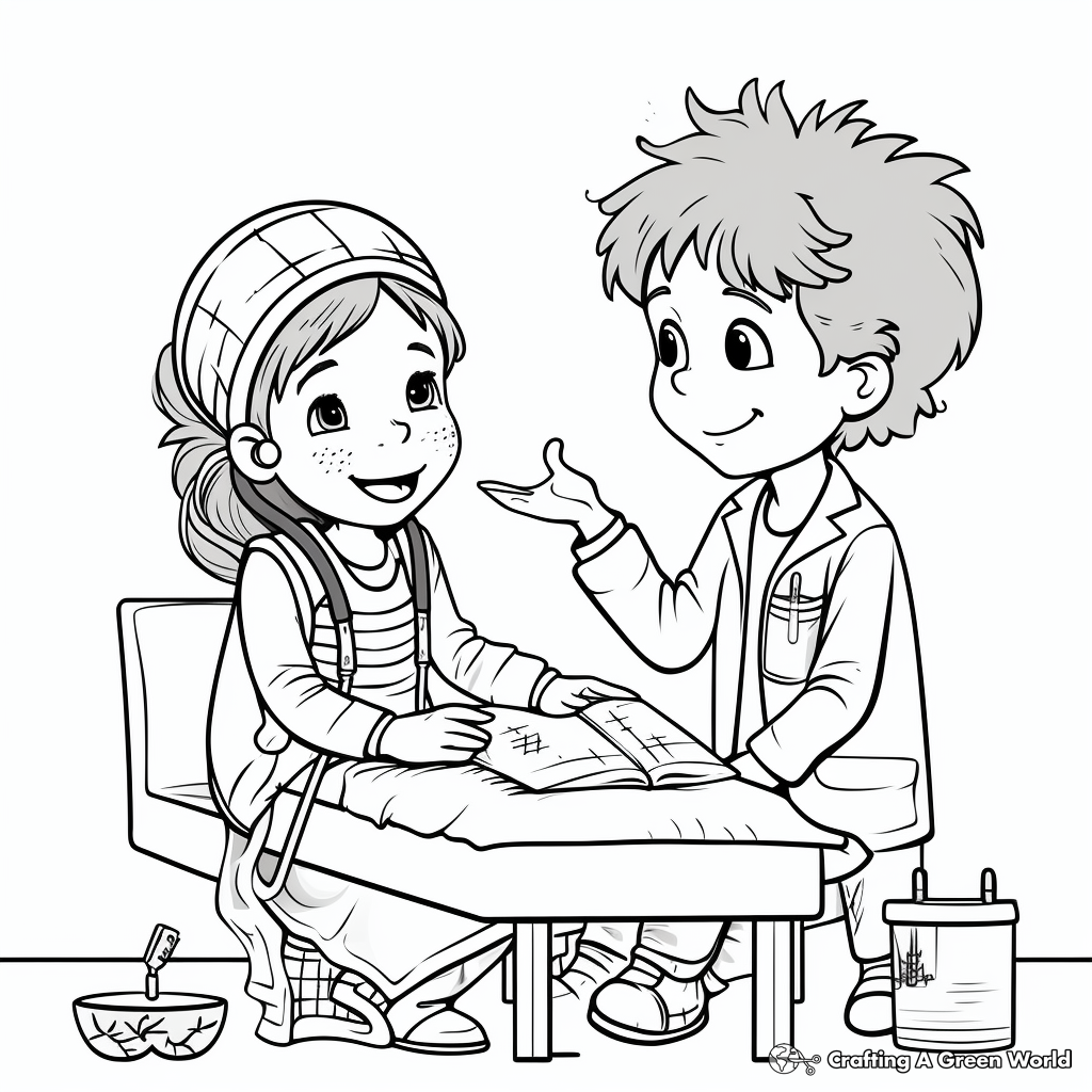 Friendly Doctor Get Well Soon Coloring Pages 2
