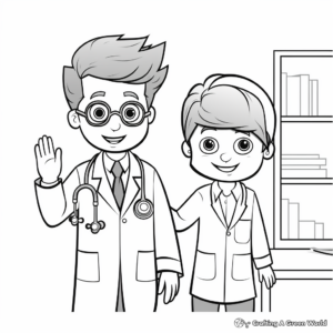 Friendly Doctor Get Well Soon Coloring Pages 4