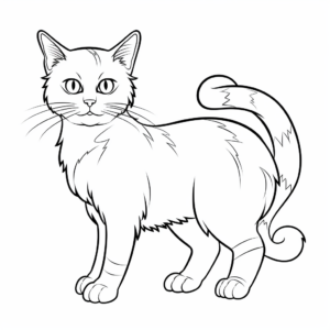 Friendly Domestic Shorthair Cat Coloring Pages 4