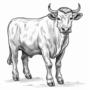 Friendly Farm Bull Coloring Pages 2