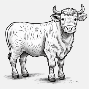 Friendly Farm Bull Coloring Pages 4