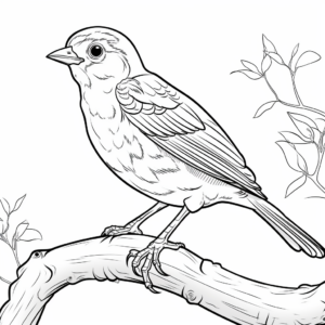 Friendly Finch Coloring Pages: Perfect For Afternoon Coloring 3