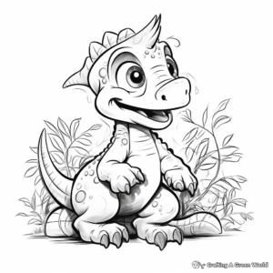 Friendly Herbivores Dinosaurs Coloring Pages 3