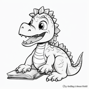 Friendly Herbivores Dinosaurs Coloring Pages 4