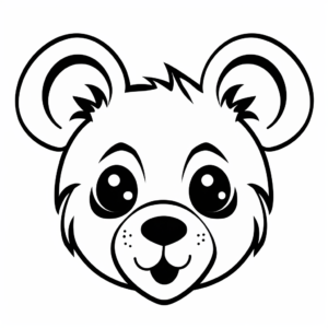 Friendly Koala Bear Face Coloring Pages 1