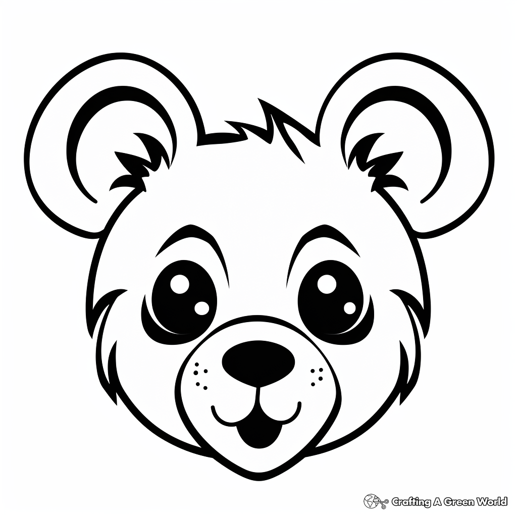 Friendly Koala Bear Face Coloring Pages 1
