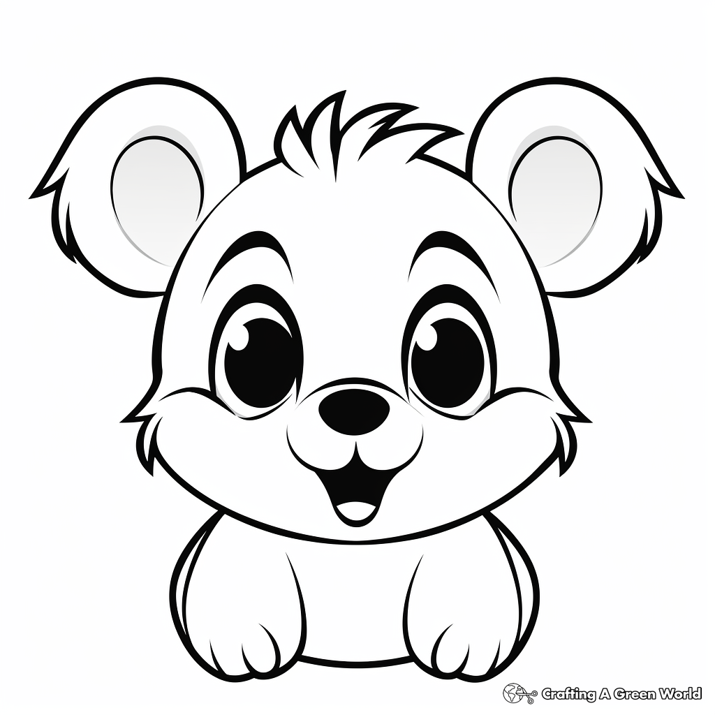 Friendly Koala Bear Face Coloring Pages 4