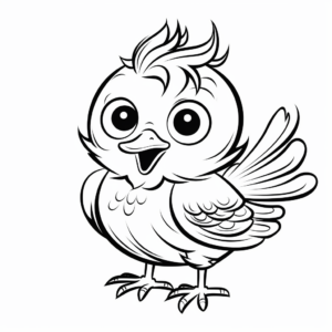 Friendly Robin Bird Coloring Pages for Children 2
