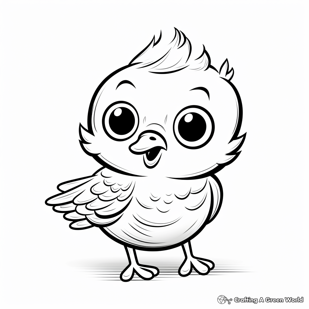 Friendly Robin Coloring Pages for Young Artists 1