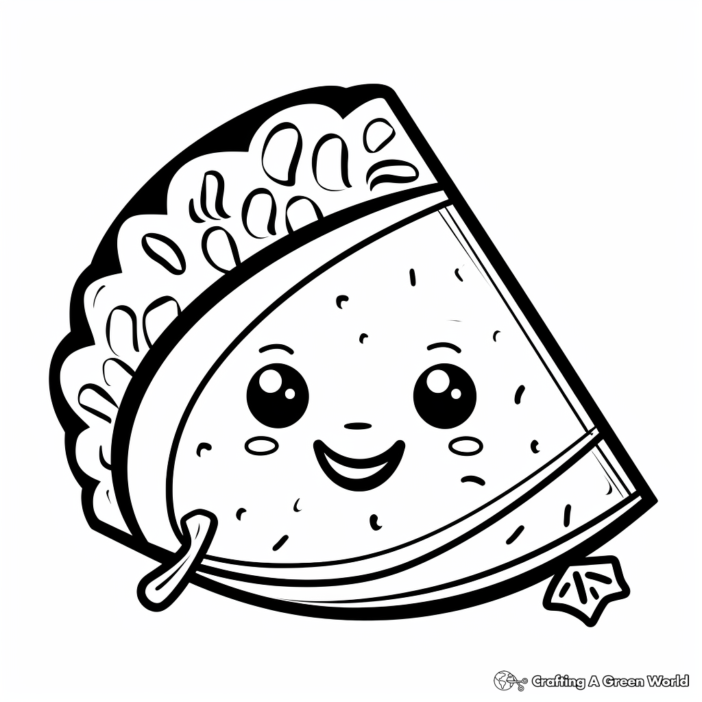 Friendly Taco Coloring Pages 1