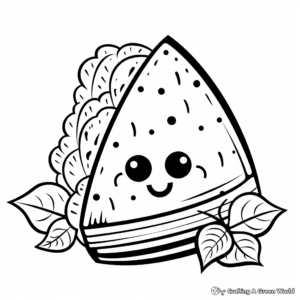 Friendly Taco Coloring Pages 4