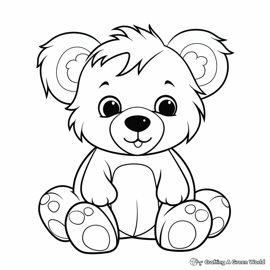 Friendly Teddy Bear Coloring Pages 1