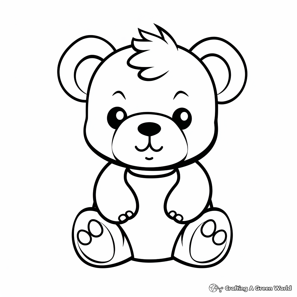 Friendly Teddy Bear Coloring Pages 2