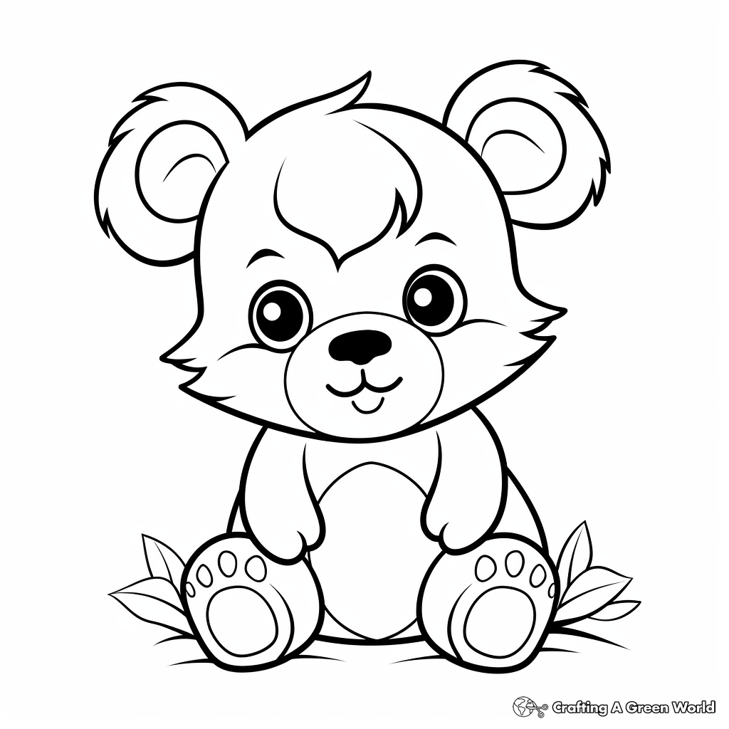 Friendly Teddy Bear Coloring Pages 3