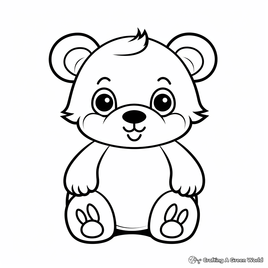 Friendly Teddy Bear Coloring Pages 4