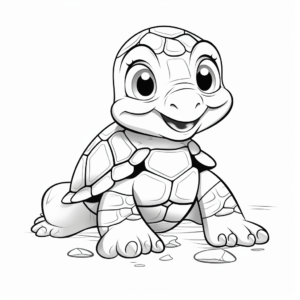 Friendly Turtle Coloring Pages 2