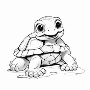 Friendly Turtle Coloring Pages 4