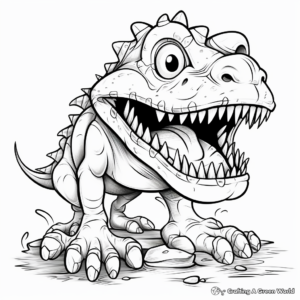 Frightful Fossil Coloring Pages 1