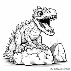 Frightful Fossil Coloring Pages 4