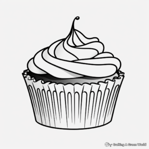 Frosting-Loaded Vanilla Cupcake Coloring Pages 3